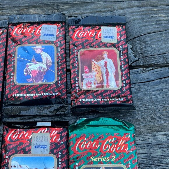 Coca Cola Collectors Cards Lot of 6 Series 1 and 2 1993 1994 Sealed packs caps - Picture 3 of 8